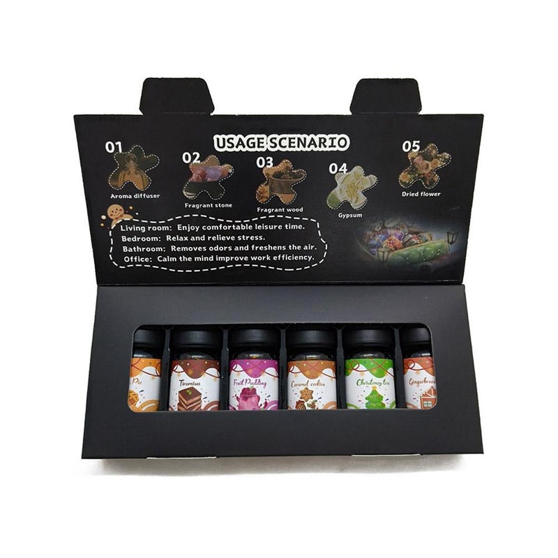 Aromatherapy essential oils for Christmas trees, gingerbread houses, and food flavors. Humidifier, aroma diffuser, plaster, essential oil 10ml